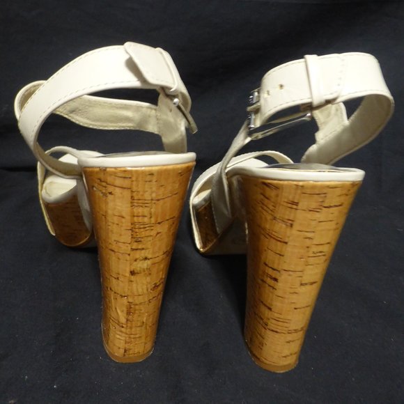 MICHAEL KORS, MK, high heel shoes, strap and buckle fastened, 7.5 M, GUC - Picture 3 of 15